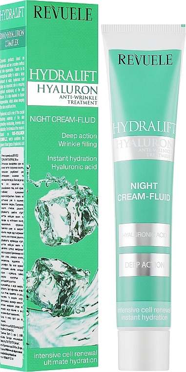 Night Fluid Cream for Face - Revuele Hydralift Hyaluron Night Cream Fluid — photo N6