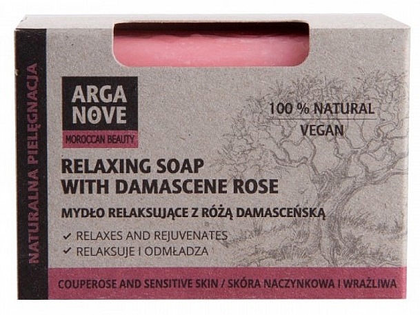 Natural Damask Rose Soap - Arganove Damask Rose Relaxing Soap — photo N1