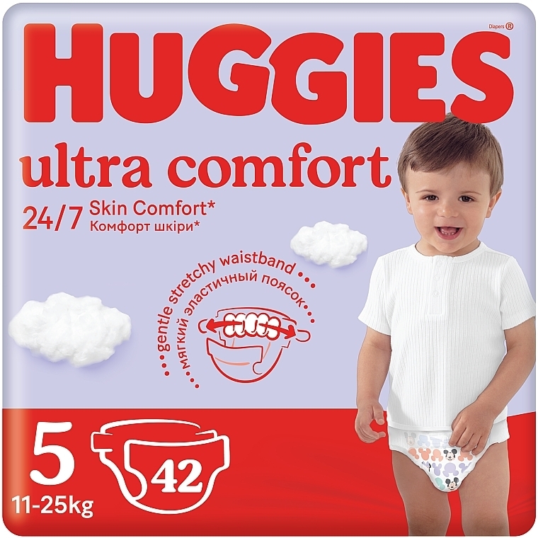 Ultra Comfort 5 Diapers, 11-25 kg, Jumbo, 42 pcs. - Huggies — photo N1