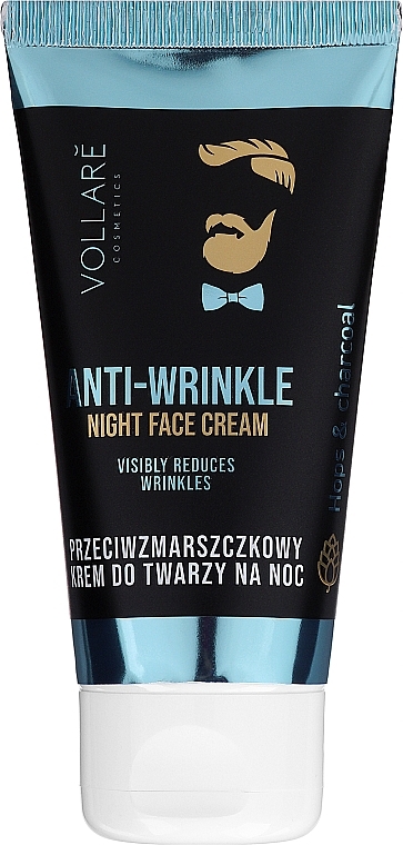 Men Night Cream - Vollare Anti-Wrinkle Night Face Cream Men — photo N1