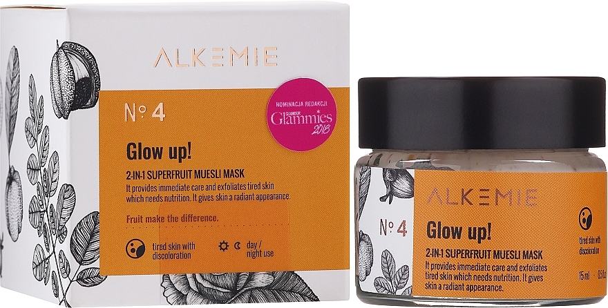 Face Mask - Alkmie Glow Up 2 in 1 Superfruits Mask — photo N22