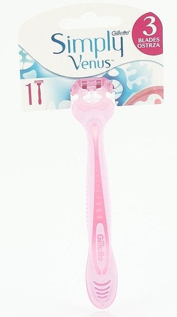 Disposable Shaving Razor, 1 pc - Gillette Simply Venus 3 — photo N1