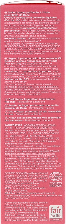 Organic Argan Oil - Melvita Organic Nourishing Argan Oil Perfumed With Rose Essential Oil — photo N2