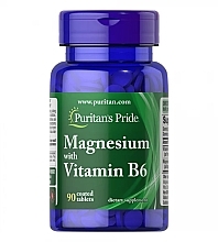 Fragrances, Perfumes, Cosmetics Supplement 'Magnesium and B6' - Puritan's Pride Magnesium with Vitamin B6