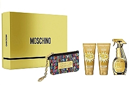 Fragrances, Perfumes, Cosmetics Moschino Gold Fresh Couture - Set (edp/100ml + b/lot/100ml + s/gel/100 ml + bag)