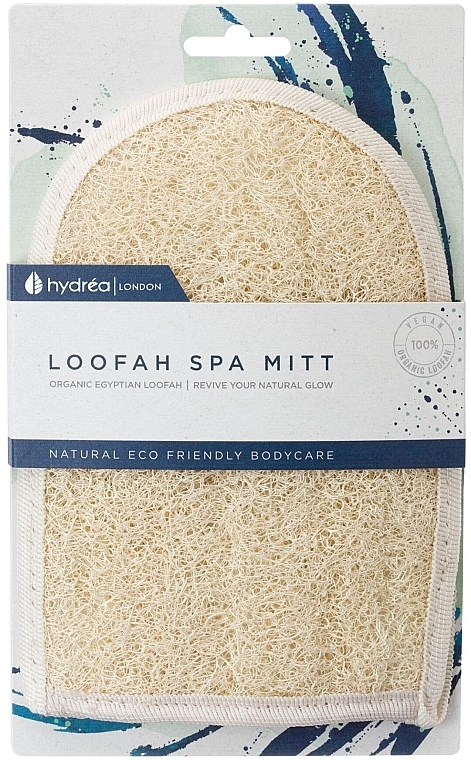 Loofah and Cotton Massage Mitt - Hydrea London Organic Egyptian Loofah SPA Mitt — photo N1