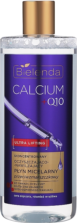 Cleansing & Moisturizing Anti-Wrinkle Micellar Fluid - Bielenda Calcium+ Q10 — photo N1