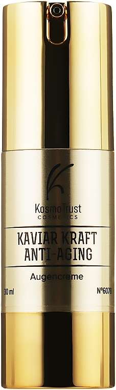 Eye Cream with Black Caviar Extract & Gold - KosmoTrust Cosmetics Anti-Aging Kaviar Kraft Augencreme — photo N7