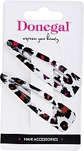 Fragrances, Perfumes, Cosmetics Hair Clip, NR FA-5628, 2pcs, leopard, white - Donegal