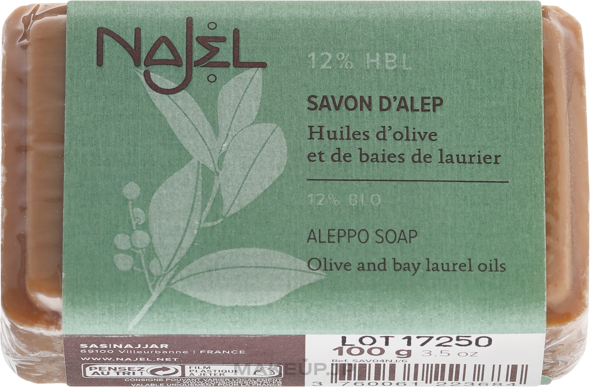 Aleppo Soap 12% Bay Leaf Oil - Najel Savon d’Alep Aleppo Soap By Laurel Oils 12% — photo 100 g