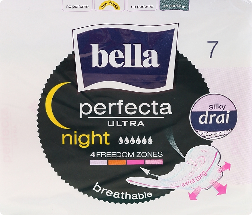 Perfecta Night & Drain Ultra Pads, 7 pcs - Bella — photo N9
