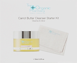 Set - The Organic Pharmacy Carrot Butter Cleanser Starter Kit (f/butter/10ml + cloth/1pcs) — photo N1