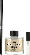 Reed Diffuser + tester - Mira Max African Sunset Rays Fragrance Diffuser With Reeds Premium Edition — photo N2