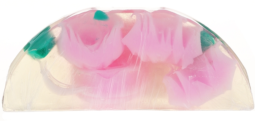 Natural Glycerin Soap "Rose", pink - Bulgarian Rose Glycerin Soap Rose Fantasy — photo N1