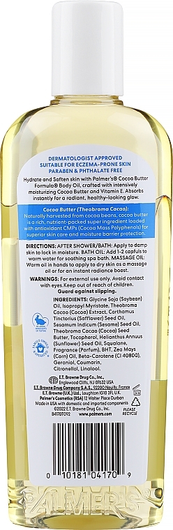 Moisturizing Body Oil - Palmer's Cocoa Butter Formula Moisturizing Body Oil — photo N2