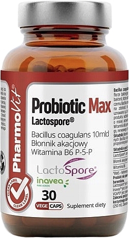 Dietary Supplement 'Probiotic Max' 30pcs - Pharmovit Clean Label — photo N1