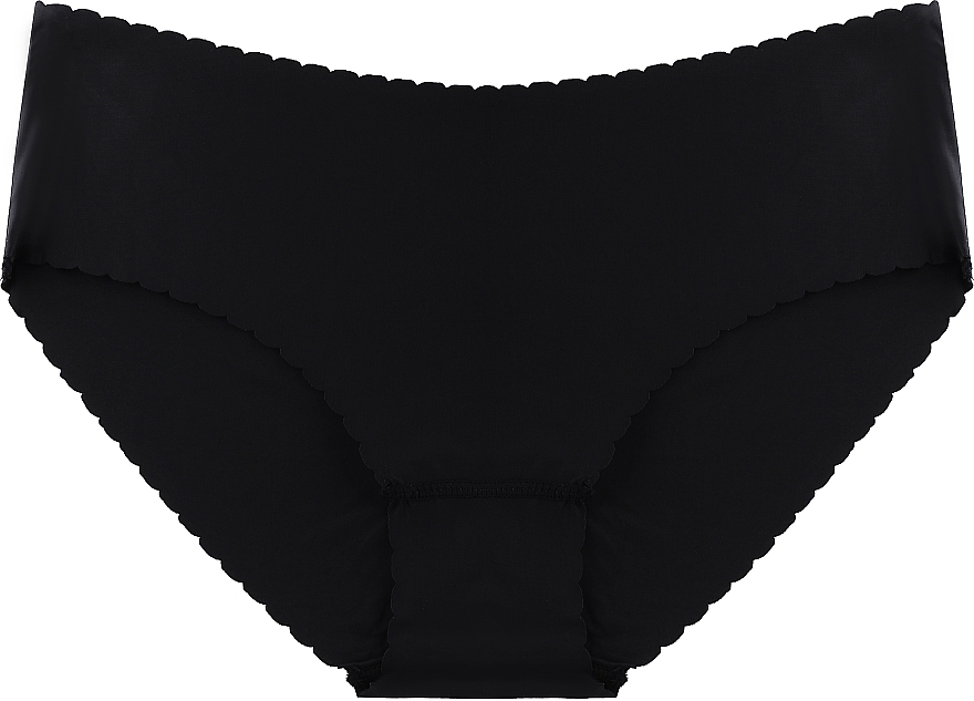 Midi Bikini Panties, laser cut, black - Moraj — photo N1