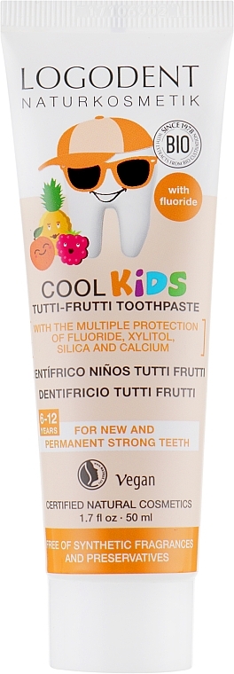 Tooth Gel for Kids Tutti-Frutti - Logona Cool Kids Tutti Frutti Toothpaste — photo N3