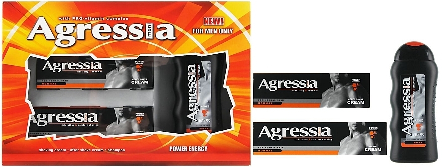 Set - Agressia Normal (sh/cr/100ml + ash/cr/75ml + shm/250ml) — photo N1