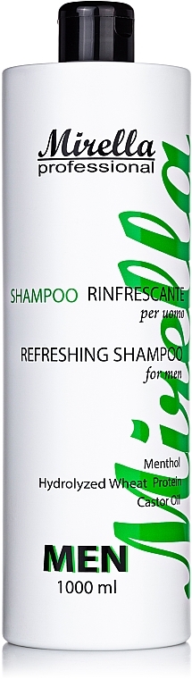 Menthol & Castor Oil Shampoo for Men - Mirella Professional Shampoo — photo N1