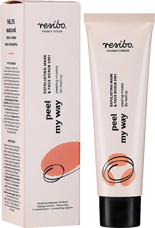 Multifunctional Face Peeling - Resibo Peel My Way Exfoliating Mask & Face Scrub 2in1 — photo N2