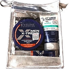 Fragrances, Perfumes, Cosmetics Set - Eveline Cosmetics Men Extreme (cr/200ml + cr/50ml + ash/balm/150ml + bag)