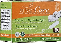 Organic Cotton Tampons "Super Plus", 15 pcs - Masmi Silver Care — photo N11