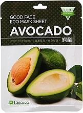 Fragrances, Perfumes, Cosmetics Avocado Extract Face Mask - Amicell Pascucci Good Face Eco Mask Sheet Avocado