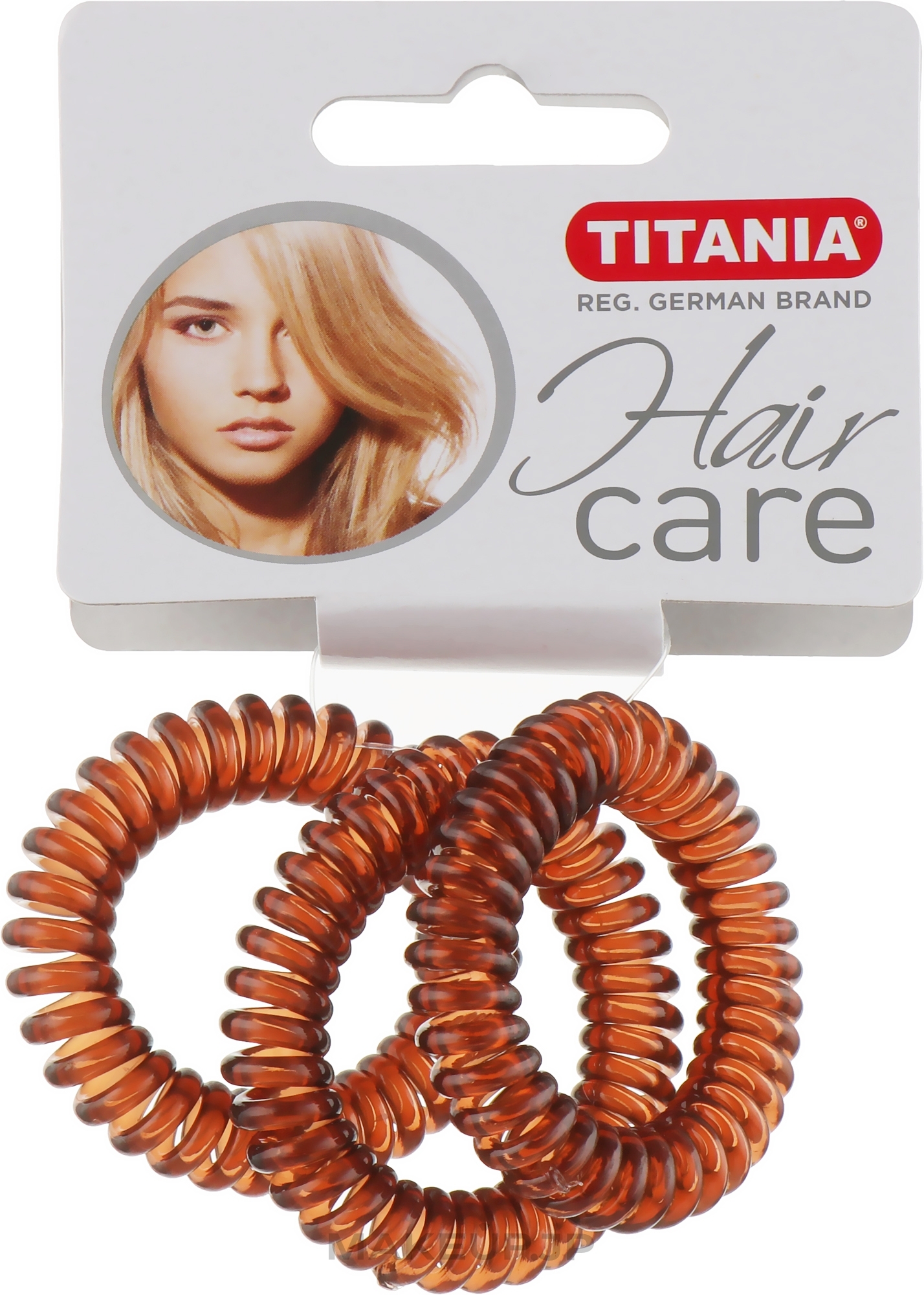 Hair Ties "Anti Ziep", large, brown - Titania — photo 3 szt.