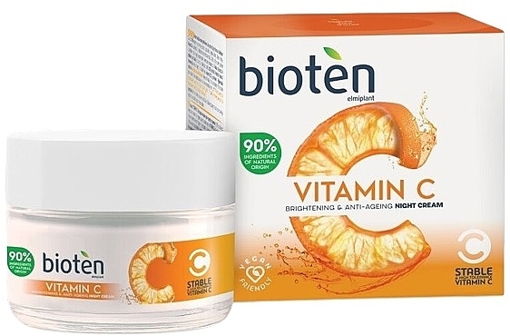 Night Face Cream with Vitamin C - Bioten Vitamin C Night Cream — photo N1