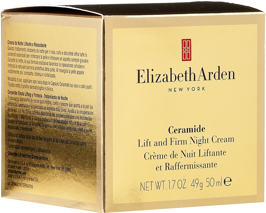 Night Face and Neck Cream - Elizabeth Arden Ceramide Plump Perfect Ultra All Night Repair and Moisture Cream for Face and Throat — photo N1