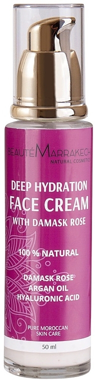 Damask Rose Moisturizing Face Cream - Beaute Marrakech Deep Hydration Face Cream With Damask Rose — photo N1