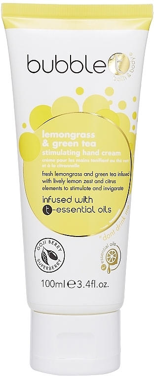 Lemongrass & Green Tea Hand Cream - Bubble T Lemongrass & Green Tea Hand Cream — photo N1