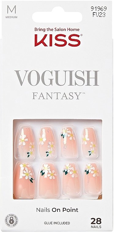 False Nail Set, size M, 28 pcs. - Kiss Voguish Fantasy — photo N1