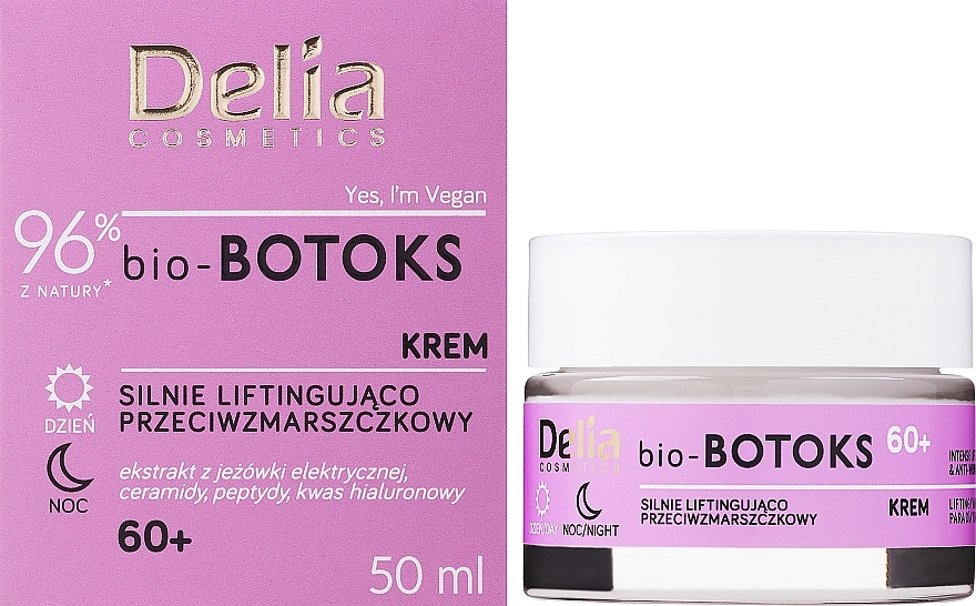 Intensive Lifting Anti-Wrinkle Cream - Delia bio-BOTOKS Intense Lifting And Anti-Wrinkle Cream 60+ — photo N2