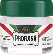 Fragrances, Perfumes, Cosmetics Pre-Shave Cream with Menthol and Eucalyptus - Proraso Green Line Pre-Shaving Cream (mini size)