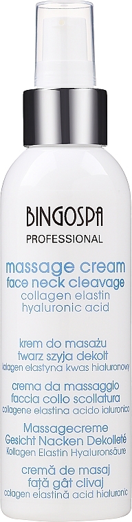 Massage Cream with Collagen, Elastin and Hyaluronic Acid - BingoSpa Artline — photo N1