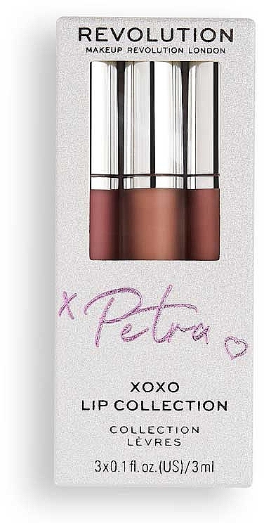 Liquid Lipstick Set - Makeup Revolution X Petra XOXO Lip Collection (lipstick/3x3ml) — photo N4