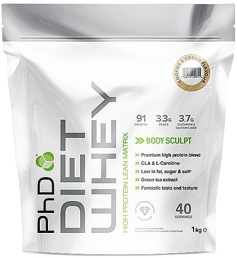 Protein Cocktail - PhD Diet Whey Cookies & Cream — photo N1