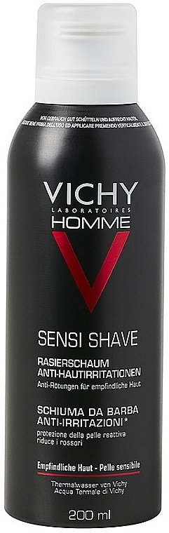 Shaving Foam for Sensitive Skin - Vichy Homme Shaving Foam Sensitive Skin — photo N1