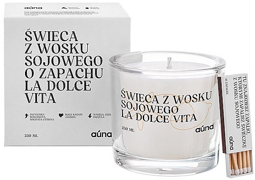 Dolce Vita Scented Candle - Auna Soya Candle La Dolce Vita — photo N9