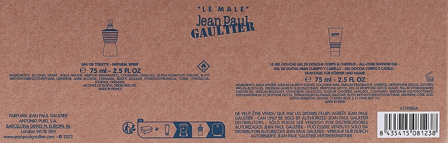 Jean Paul Gaultier Le Male - Set (edt/75ml + sh/gel/75ml) — photo N3