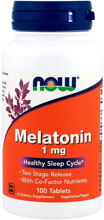 Melatonin, tablets, 1 mg - Now Foods Melatonin — photo N1