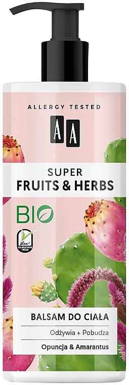 Body Lotion "Opuntia and Amaranth" - AA Super Fruits & Herbs — photo N3