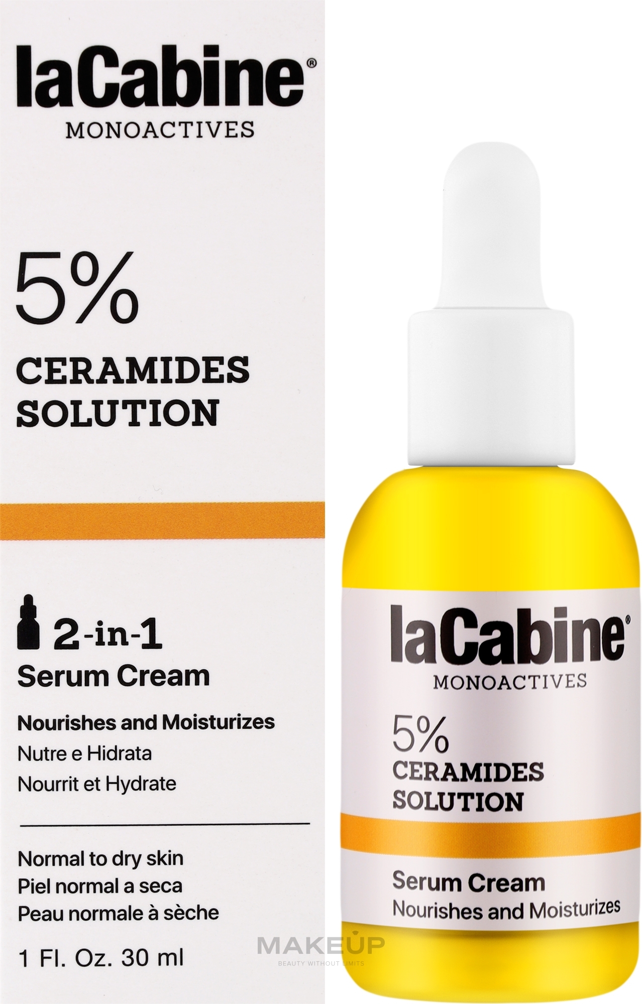 Face Cream-Serum - La Cabine Monoactives 5% Ceramides Solution Serum Cream — photo 30 ml