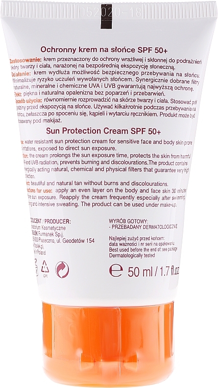 Sunscreen Cream for Tan SPF50+ - Floslek Sun Protection Cream SPF50+ — photo N3