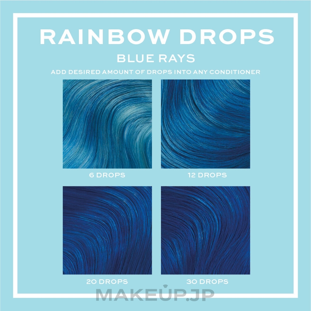 Non-Permanent Hair Color Drops - Makeup Revolution Rainbow Drops — photo Blue Rays