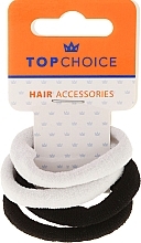 Fragrances, Perfumes, Cosmetics Elastic Hair Bands, black & white, 4 pcs - Top Choice