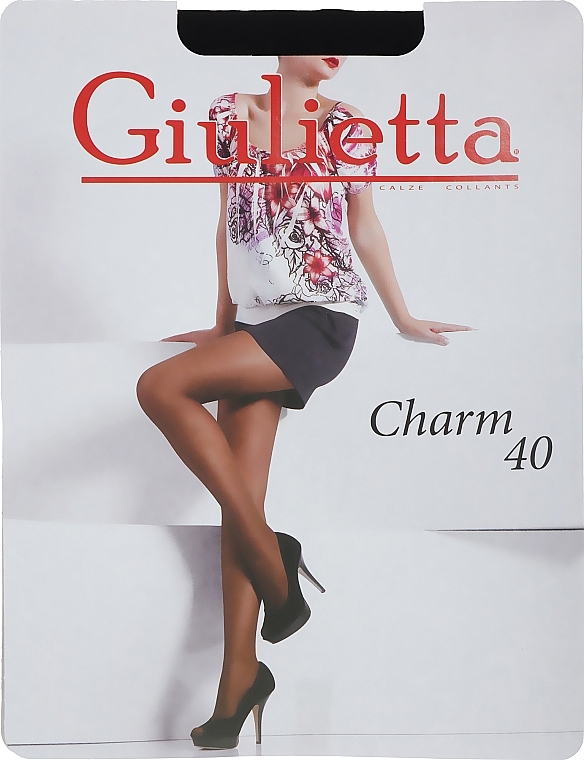 Tights "Charm" 40 Den, nero - Giulietta — photo N4