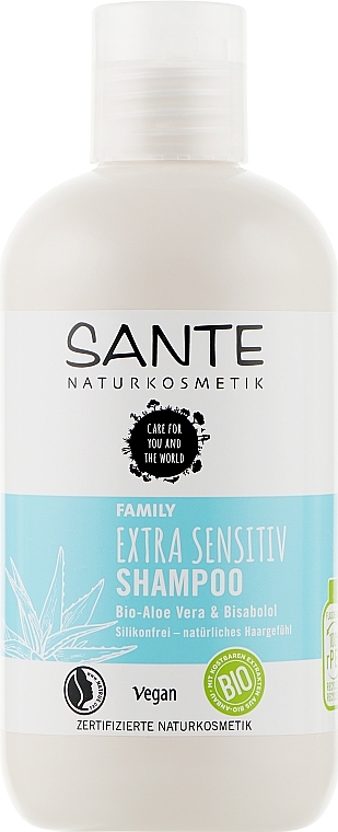 Family Shampoo for Sensitive Scalp "Aloe Vera & Bisabolol" - Sante Family Extra Sensitive Shampoo — photo N1